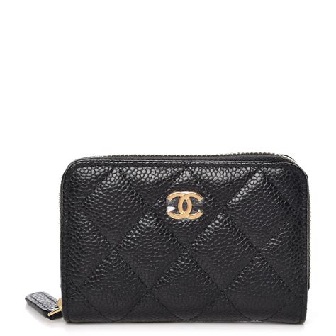 chanel classic coin purse caviar|CHANEL Caviar Quilted Zip Coin Purse Black .